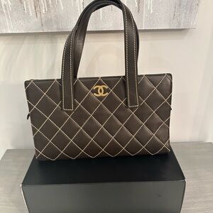 Chanel wild stitch calf leather